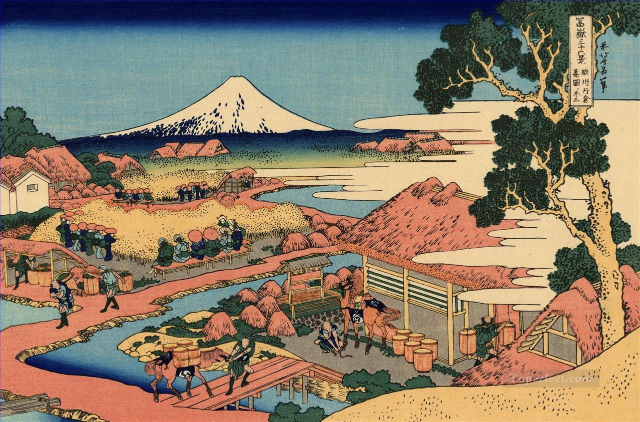 the tea plantation of katakura in the suruga province Katsushika Hokusai Ukiyoe Oil Paintings